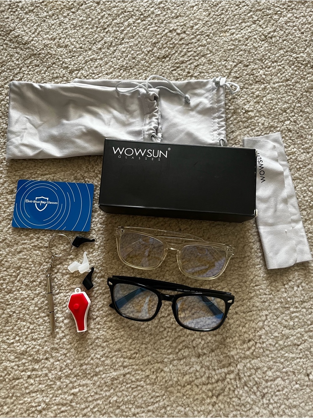 Wowsun Blue Light Glasses - Clear & Black Frames
